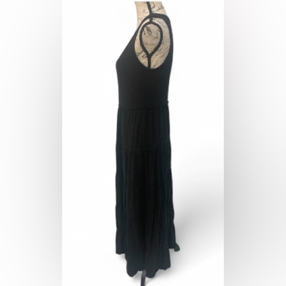 Peter Nygård Black Sleeveless Maxi Dress Size M 89% cotton, 6% rayon, 5% spandex - Picture 4 of 5